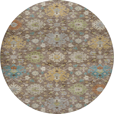 Dalyn Silk Road SR3 Mocha Rug round rug