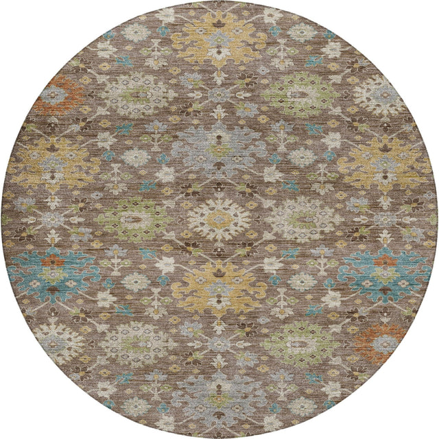 Dalyn Silk Road SR3 Mocha Rug round rug