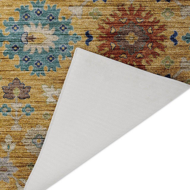 Dalyn Silk Road SR3 Turmeric Rug backing detail