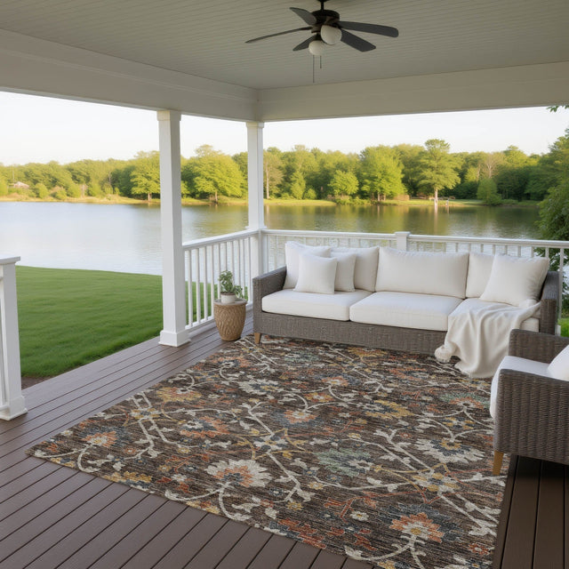 Dalyn Silk Road SR4 Chocolate Rug outdoor lifestyle image