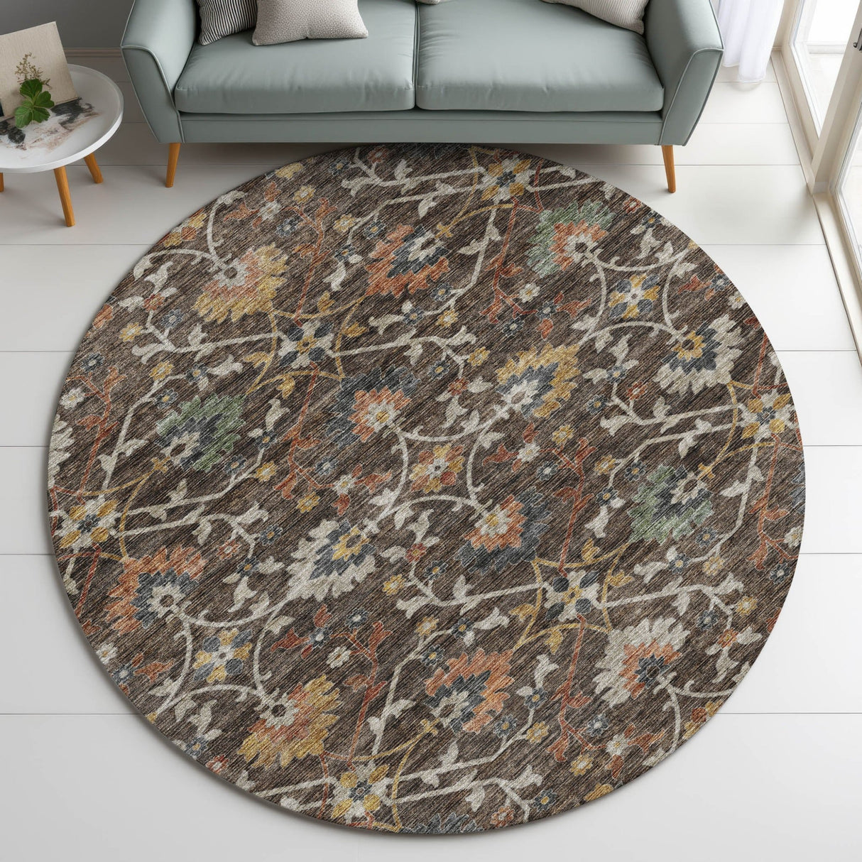 Dalyn Silk Road SR4 Chocolate Rug shown in a room