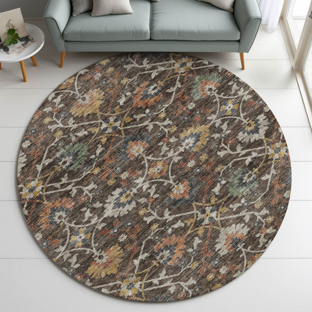 Dalyn Silk Road SR4 Chocolate Rug shown in a room