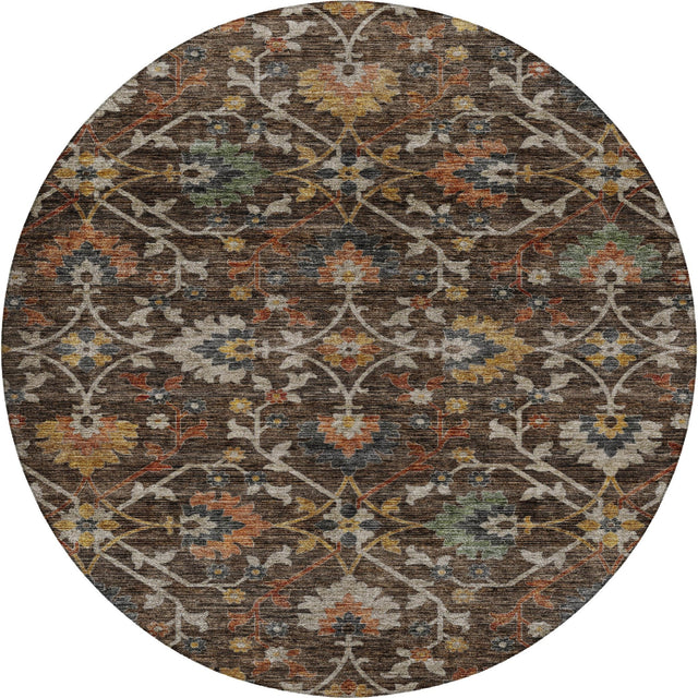Dalyn Silk Road SR4 Chocolate Rug round rug