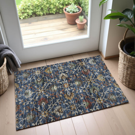 Dalyn Silk Road SR4 Navy Rug shown in a room