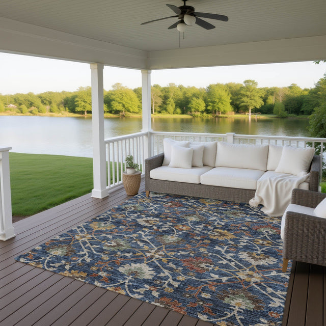 Dalyn Silk Road SR4 Navy Rug outdoor lifestyle image