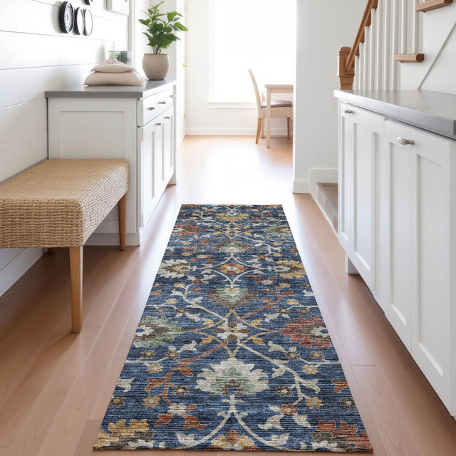 Dalyn Silk Road SR4 Navy Rug shown in a room