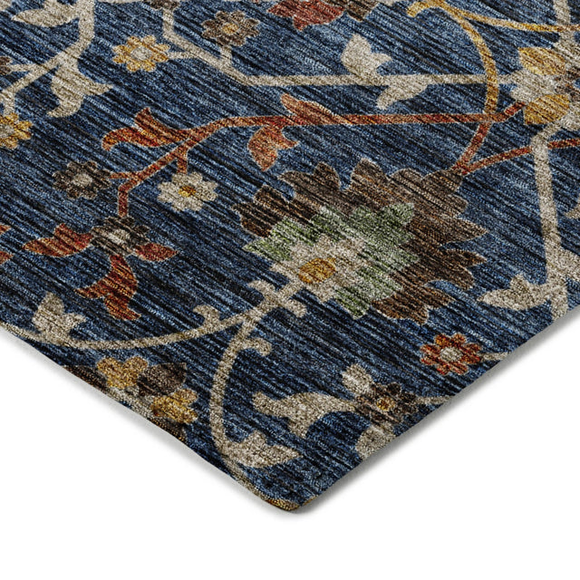 Dalyn Silk Road SR4 Navy Rug corner detail