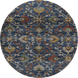 Dalyn Silk Road SR4 Navy Rug round rug