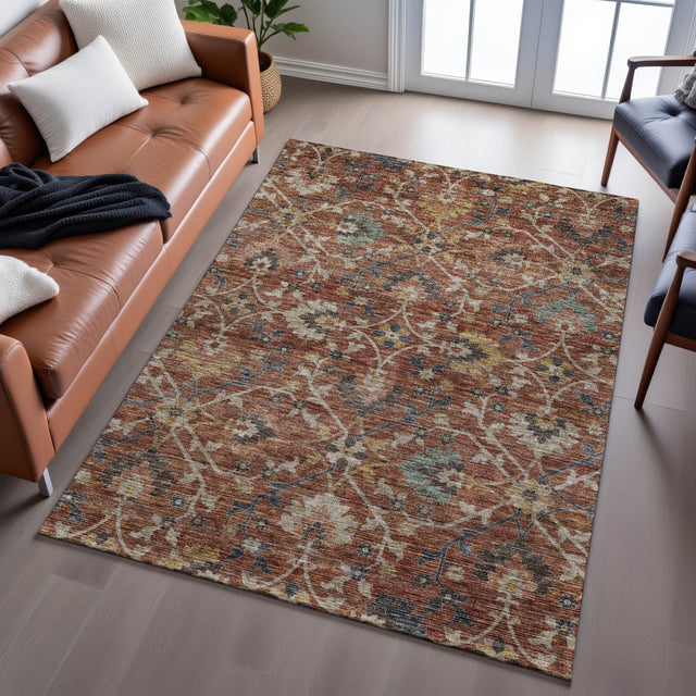 Dalyn Silk Road SR4 Paprika Rug shown in a room