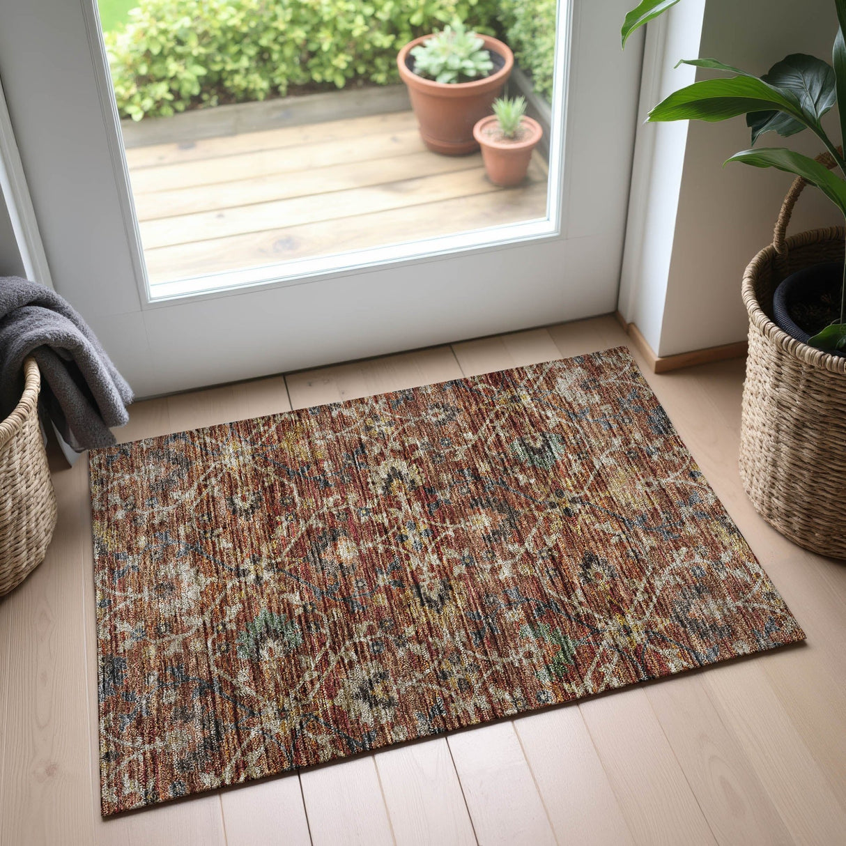 Dalyn Silk Road SR4 Paprika Rug shown in a room