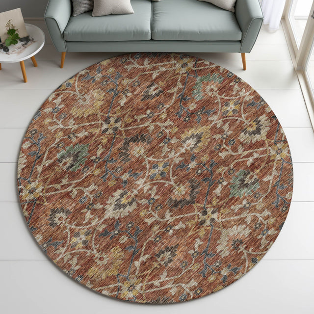 Dalyn Silk Road SR4 Paprika Rug shown in a room