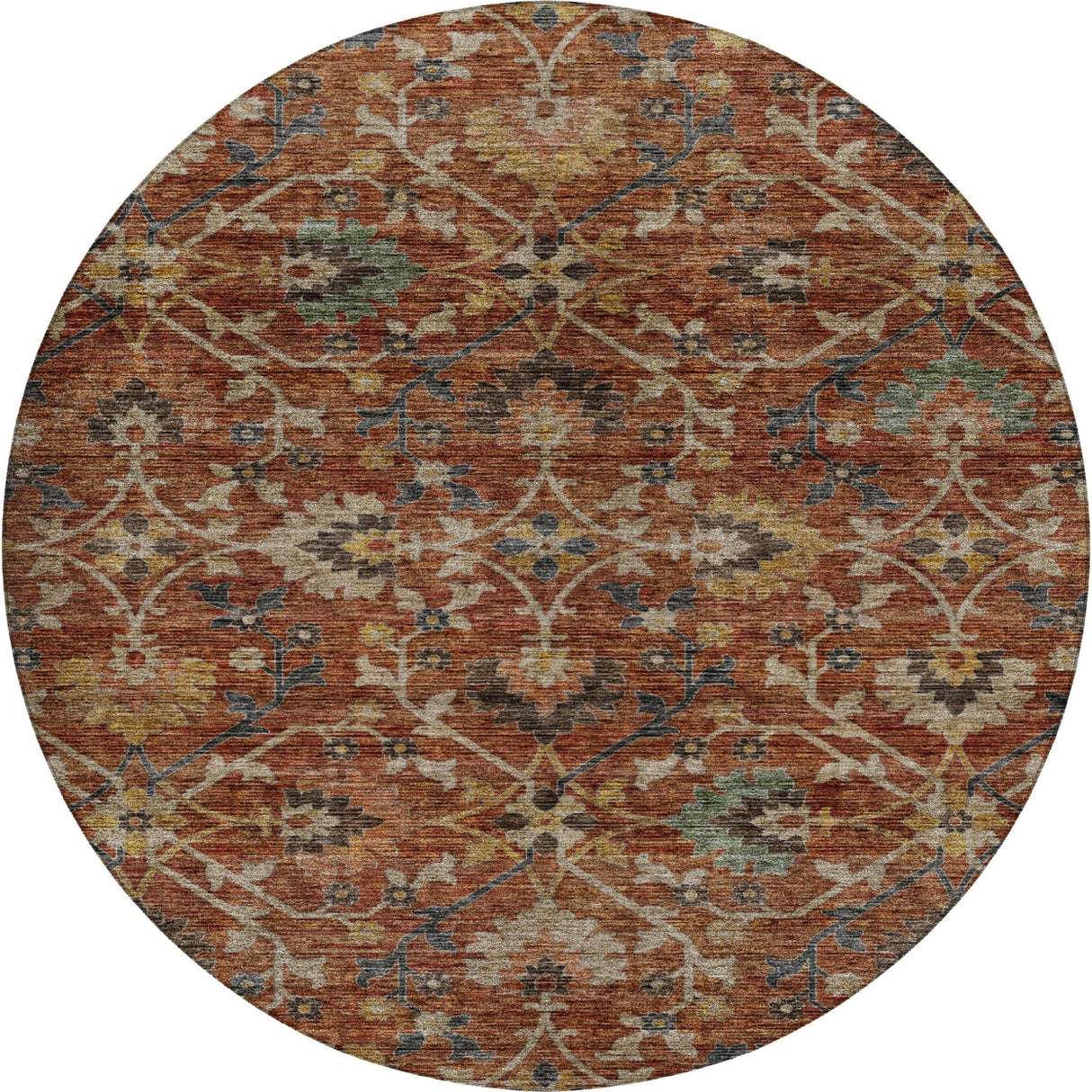 Dalyn Silk Road SR4 Paprika Rug round rug