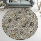 Dalyn Silk Road SR4 Pewter Rug shown in a room
