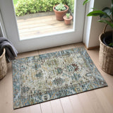 Dalyn Silk Road SR5 Aqua Rug shown in a room