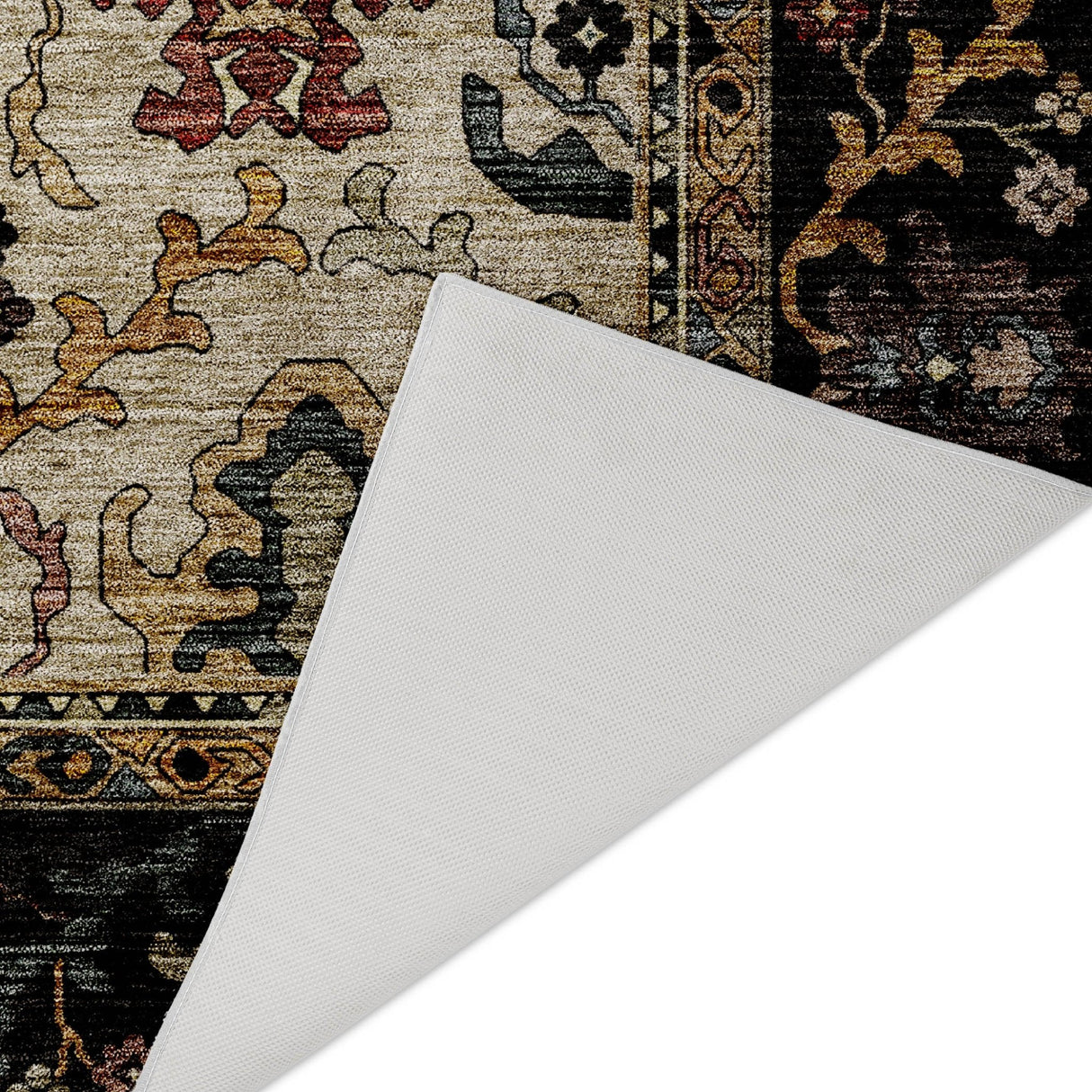 Dalyn Silk Road SR5 Black Rug backing detail