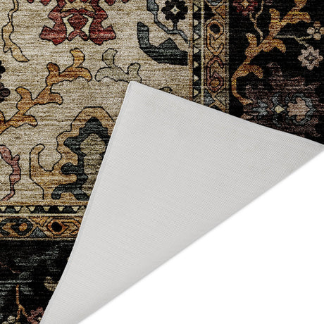 Dalyn Silk Road SR5 Black Rug backing detail