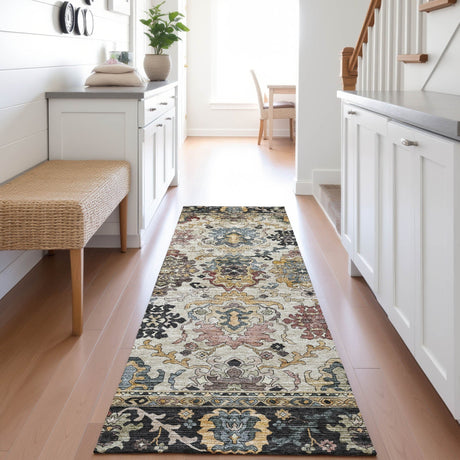 Dalyn Silk Road SR5 Black Rug shown in a room