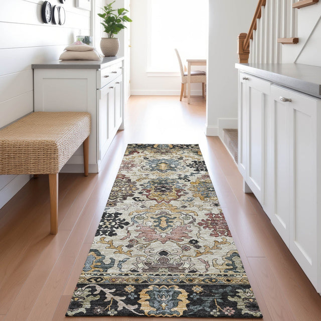 Dalyn Silk Road SR5 Black Rug shown in a room
