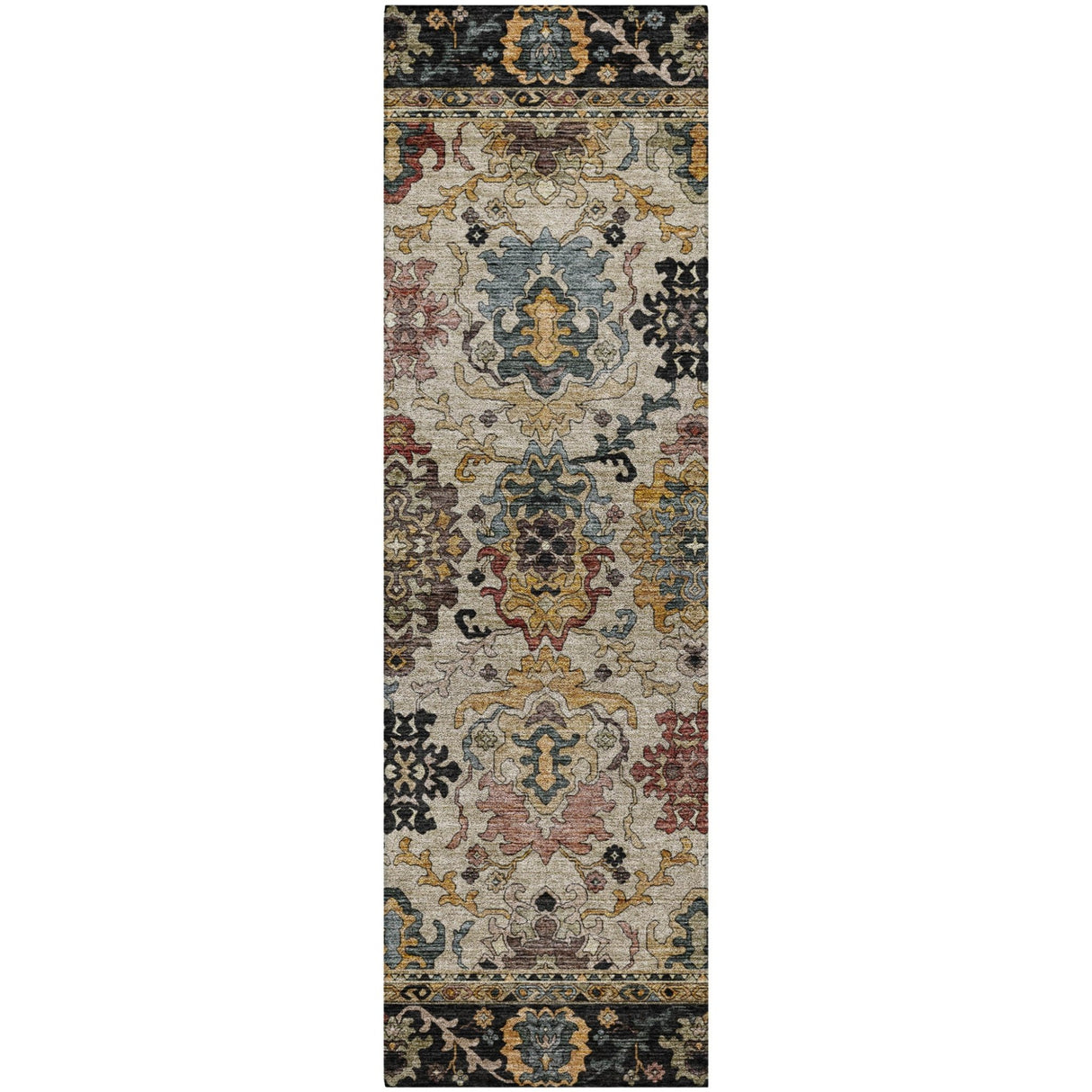 Dalyn Silk Road SR5 Black Rug runner rug