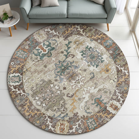 Dalyn Silk Road SR5 Chocolate Rug shown in a room