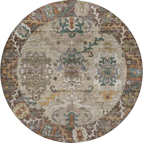 Dalyn Silk Road SR5 Chocolate Rug round rug