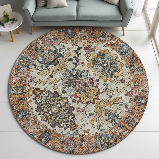 Dalyn Silk Road SR5 Copper Rug shown in a room