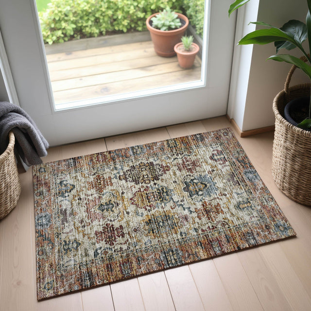 Dalyn Silk Road SR5 Copper Rug shown in a room