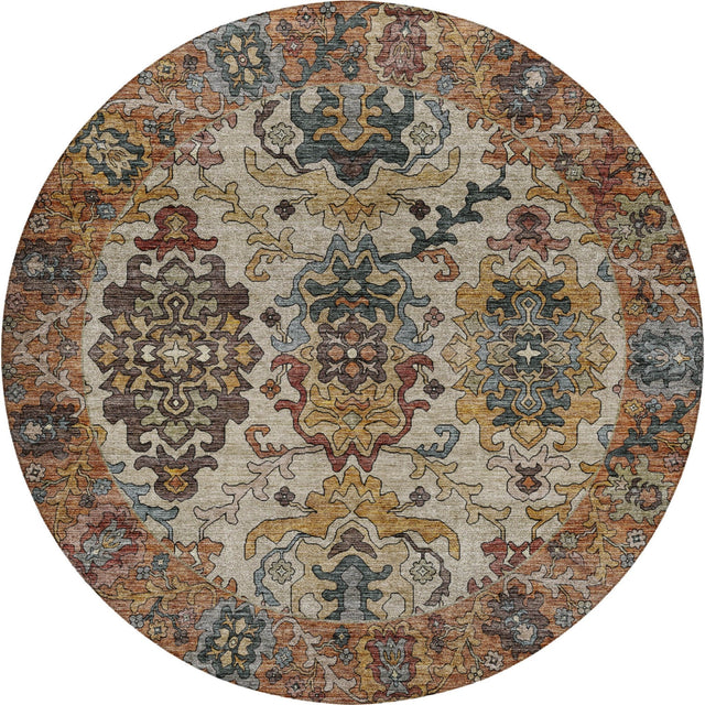 Dalyn Silk Road SR5 Copper Rug round rug
