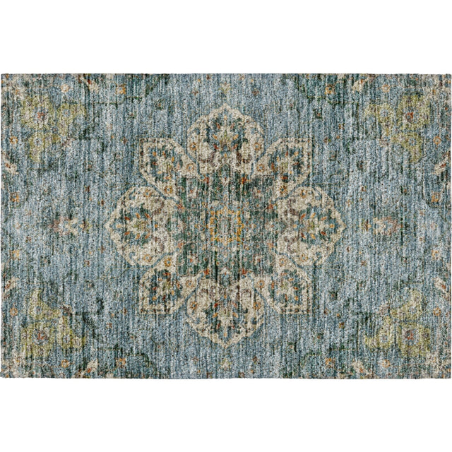 Dalyn Silk Road SR6 Aqua Rug rectangular rug