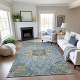 Dalyn Silk Road SR6 Aqua Rug shown in a room