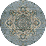Dalyn Silk Road SR6 Aqua Rug round rug