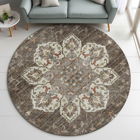 Dalyn Silk Road SR6 Chocolate Rug shown in a room