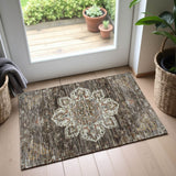 Dalyn Silk Road SR6 Chocolate Rug shown in a room