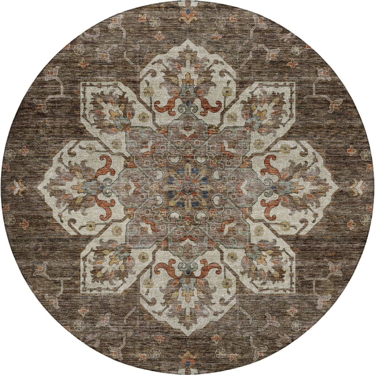 Dalyn Silk Road SR6 Chocolate Rug round rug