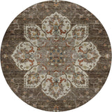 Dalyn Silk Road SR6 Chocolate Rug round rug