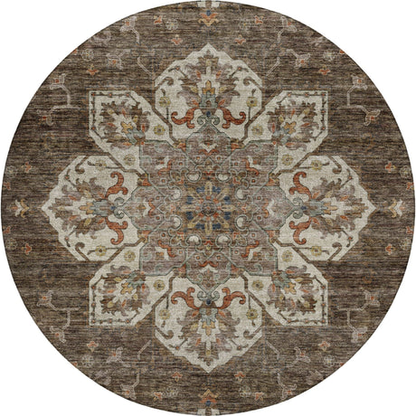 Dalyn Silk Road SR6 Chocolate Rug round rug
