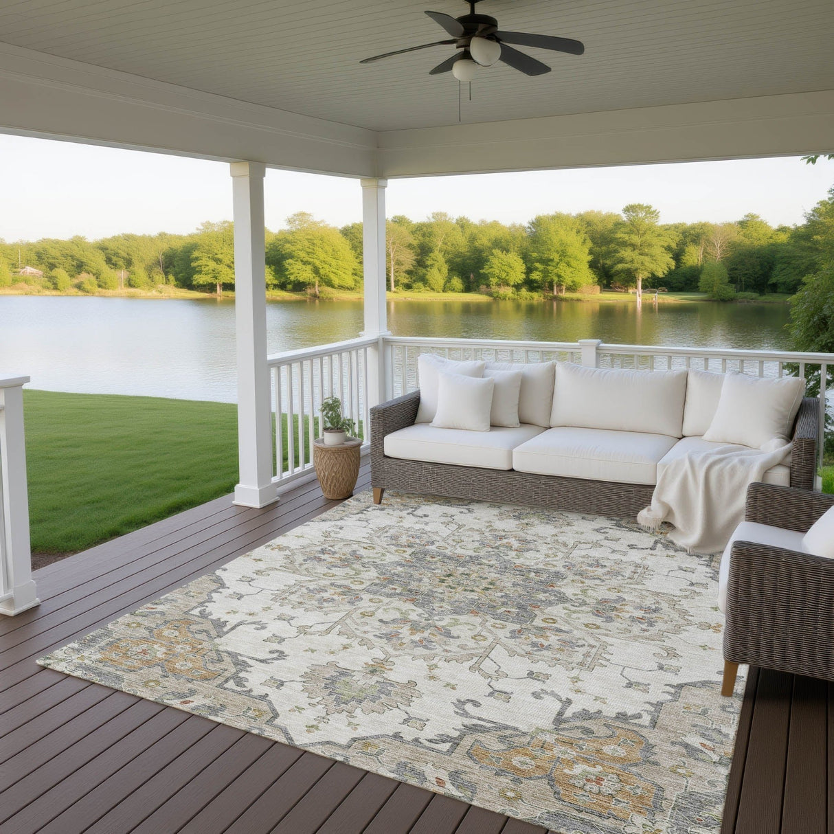 Dalyn Silk Road SR6 Ivory Rug outdoor lifestyle image