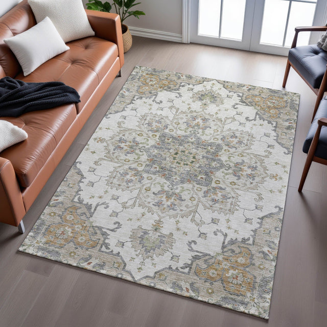 Dalyn Silk Road SR6 Ivory Rug shown in a room