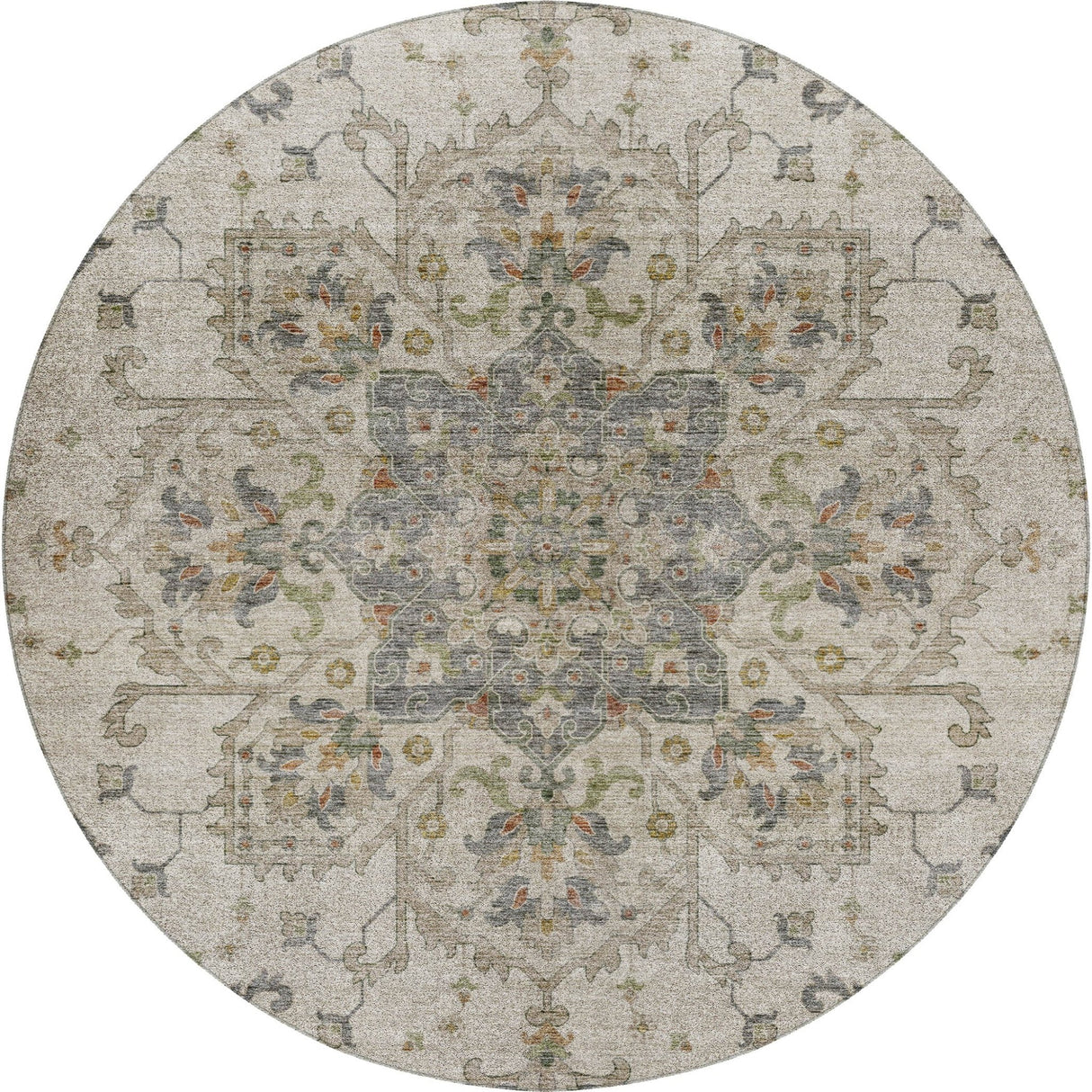 Dalyn Silk Road SR6 Ivory Rug round rug
