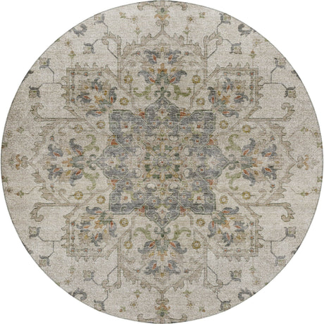 Dalyn Silk Road SR6 Ivory Rug round rug