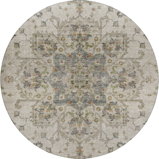 Dalyn Silk Road SR6 Ivory Rug round rug