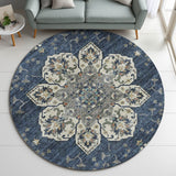 Dalyn Silk Road SR6 Navy Rug shown in a room