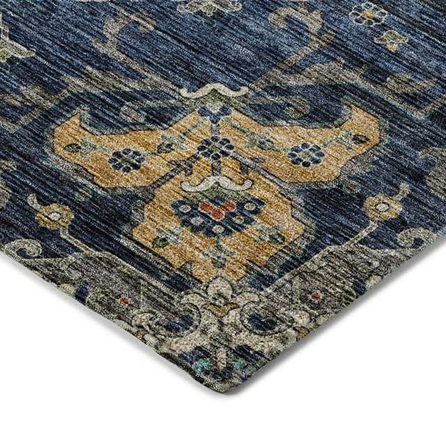 Dalyn Silk Road SR6 Navy Rug corner detail