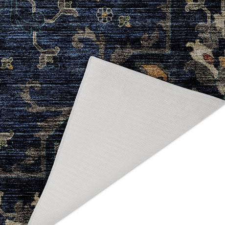 Dalyn Silk Road SR6 Navy Rug backing detail