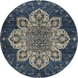 Dalyn Silk Road SR6 Navy Rug round rug