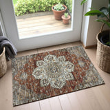 Dalyn Silk Road SR6 Paprika Rug shown in a room