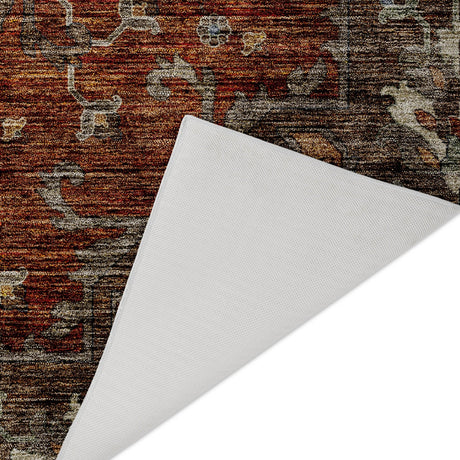 Dalyn Silk Road SR6 Paprika Rug backing detail