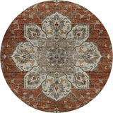 Dalyn Silk Road SR6 Paprika Rug round rug
