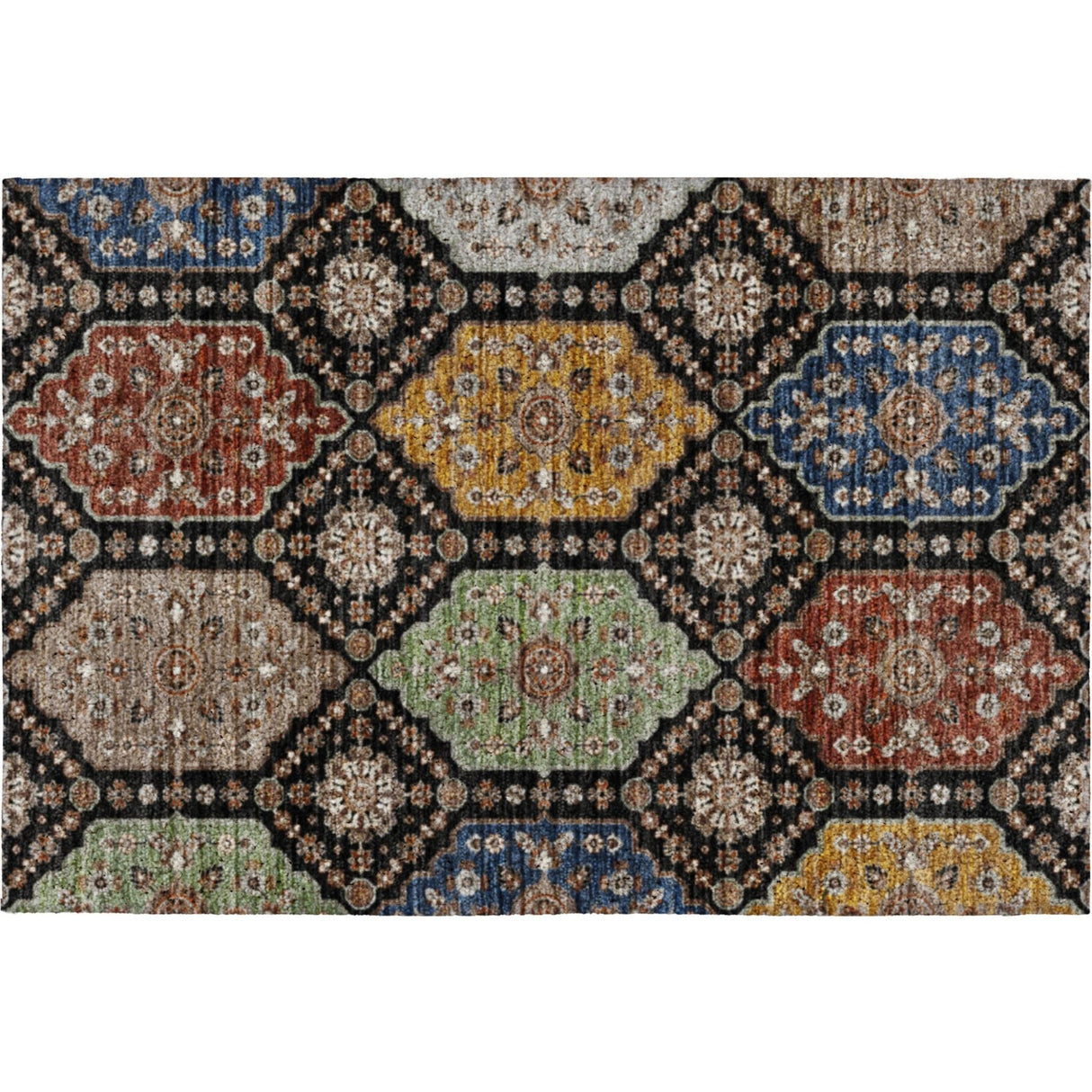 Dalyn Silk Road SR7 Black Rug rectangular rug