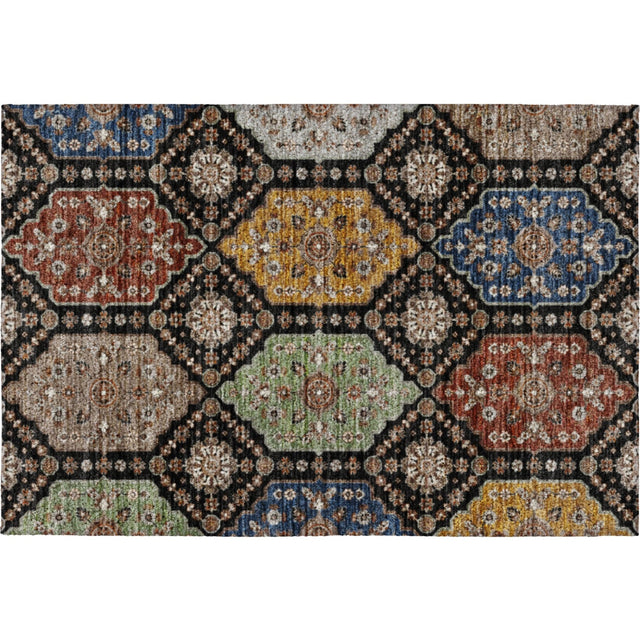 Dalyn Silk Road SR7 Black Rug rectangular rug